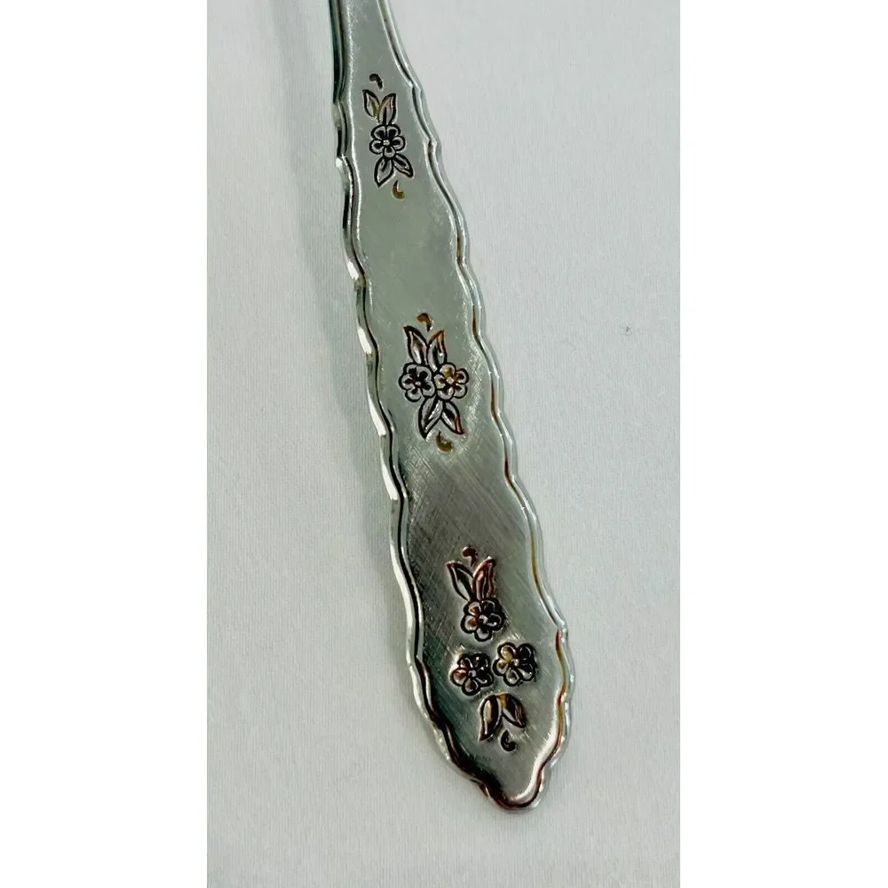 Oneida  Serving Spoon FLORAL BOUQUET Stainless Distinction Silverware‎ Flatware